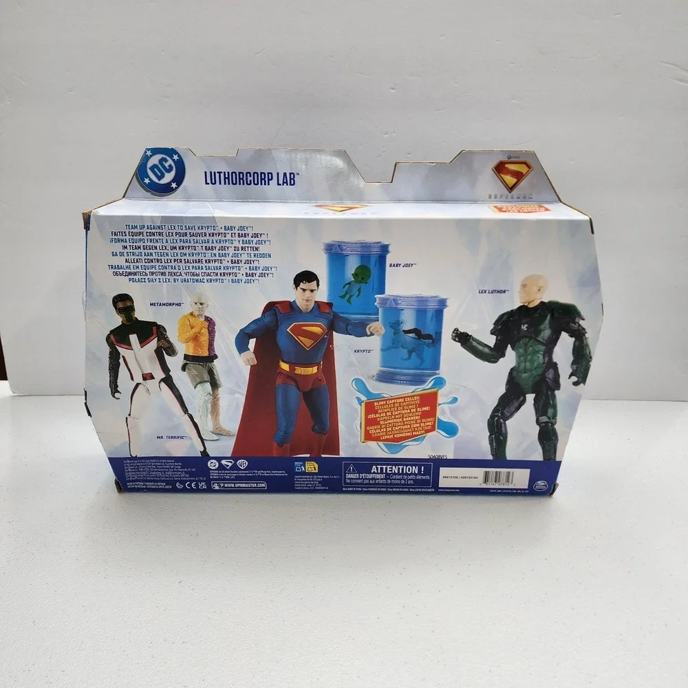 Spin Master 4 Pack DC Comics SUPERMAN  Luthorcorp Lab Action Figure Discontinued